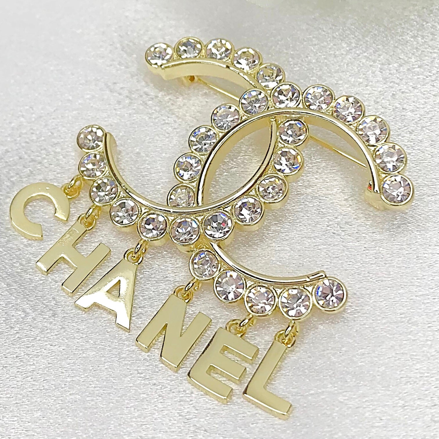 Chanel Inspired Letter Brooch